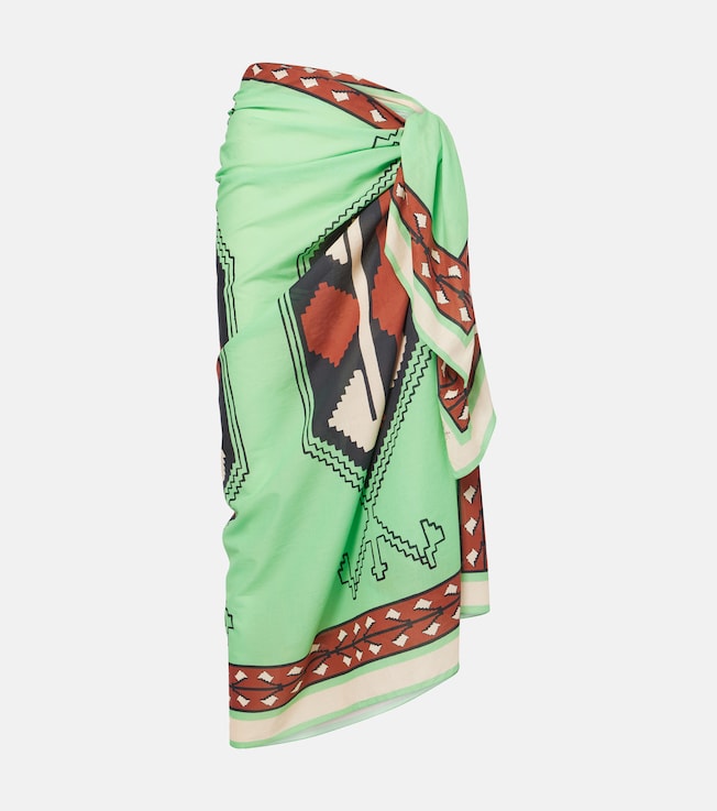 Printed cotton beach cover-up | Johanna Ortiz