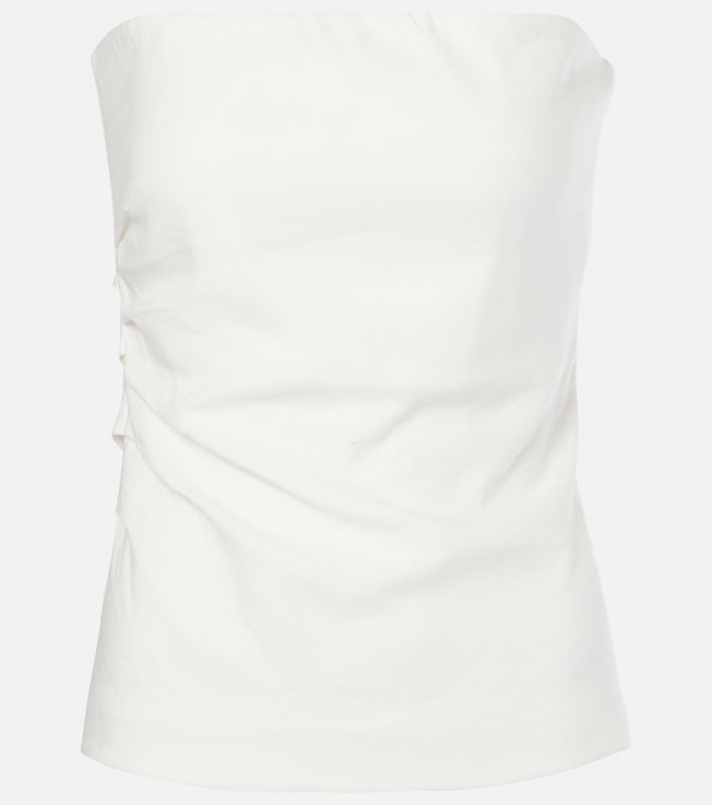 Dorian linen-blend tube top | SIR