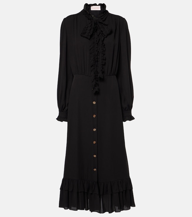 Silk georgette midi dress | Valentino
