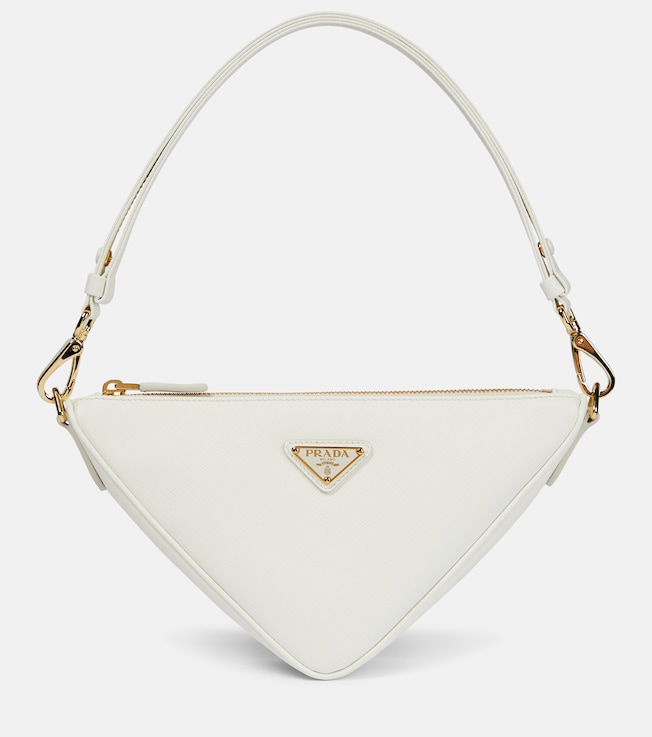 Triangle leather shoulder bag | Prada