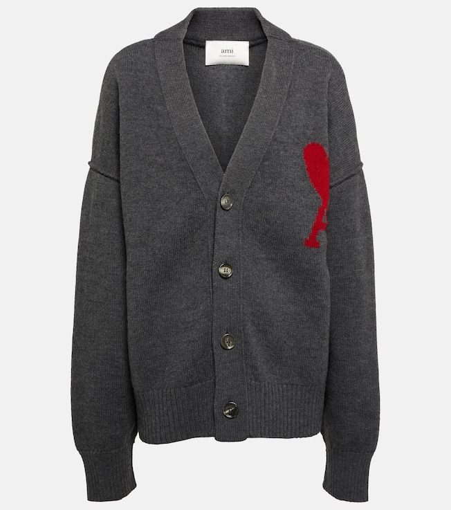 Ami De Cœur virgin wool cardigan | Ami Paris