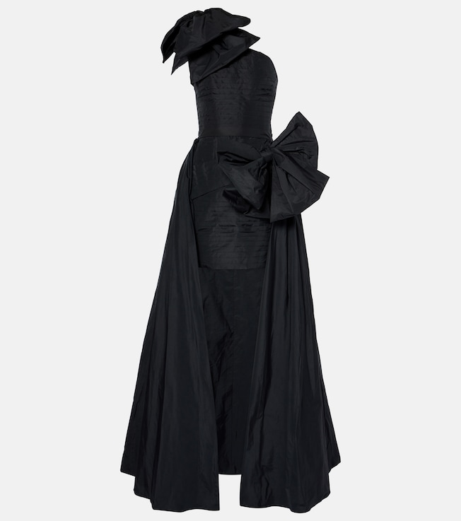 Bow-detail taffeta bustier gown | Elie Saab