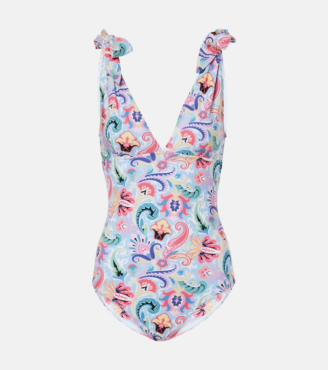 Printed bow-detail swimsuit | Etro