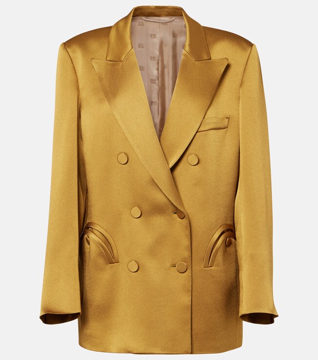 Novalis double-breasted satin blazer | Blazé Milano