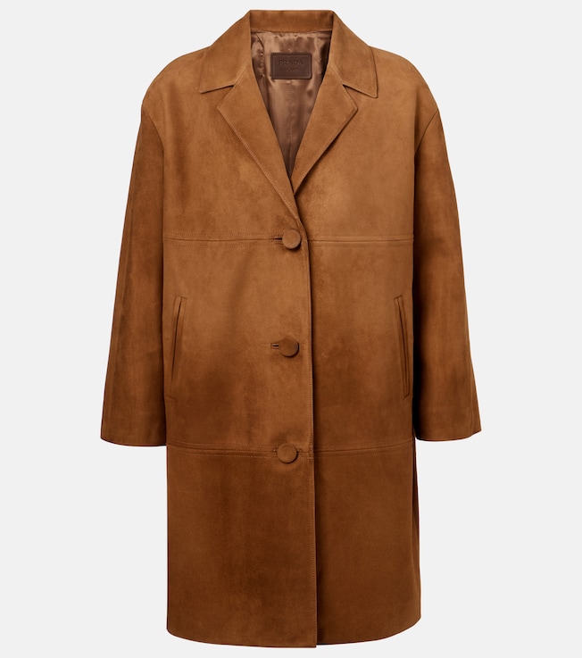 Suede coat | Prada