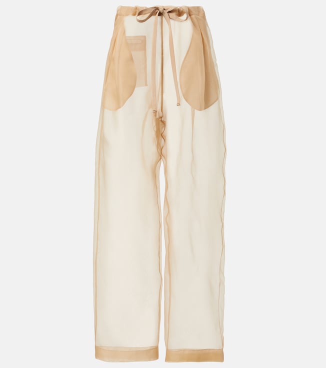 Trenton silk organza wide-leg pants | Khaite