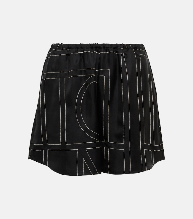 Logo silk shorts | Toteme