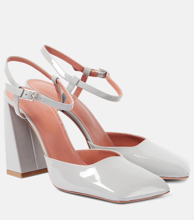 Charlotte patent leather slingback pumps | Amina Muaddi