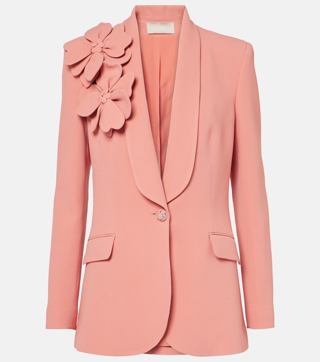 Floral-appliqué blazer | Elie Saab