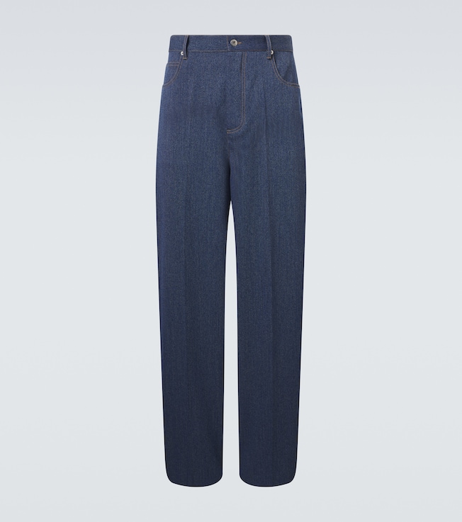 Wool and cotton drill wide-leg pants | Bottega Veneta