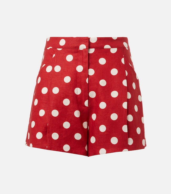 Rosalie polka-dot linen shorts | Posse
