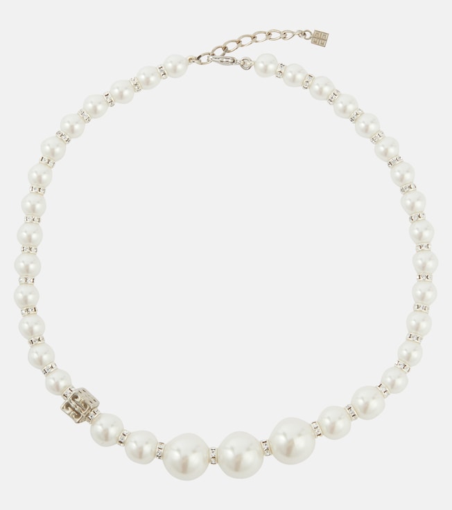 Swarovski®-embellished faux pearl necklace | Givenchy