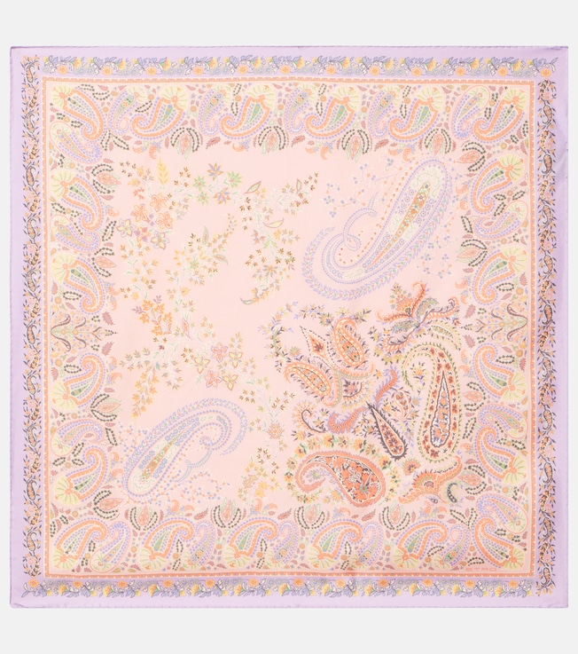 Printed silk twill scarf | Etro