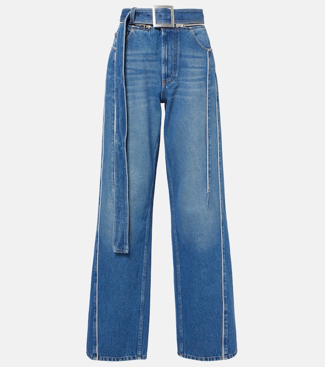 Belted high-rise wide-leg jeans | Jean Paul Gaultier