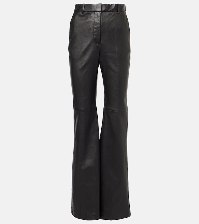 Tafira mid-rise leather flared pants | Joseph