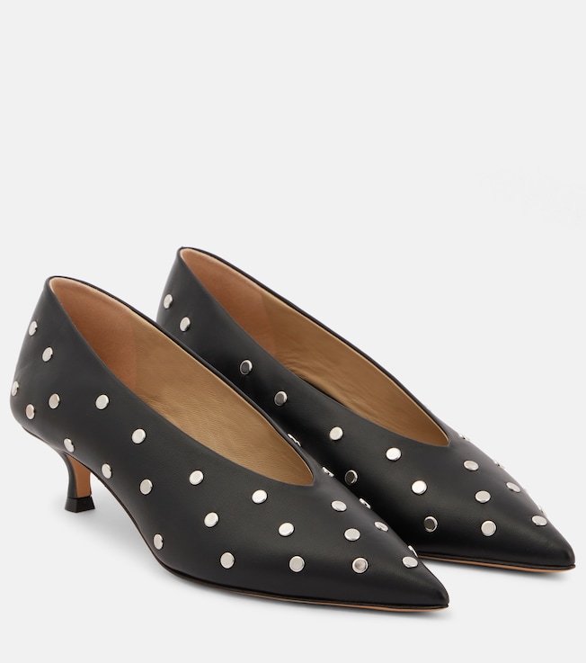 Studded leather pumps | Le Monde Béryl