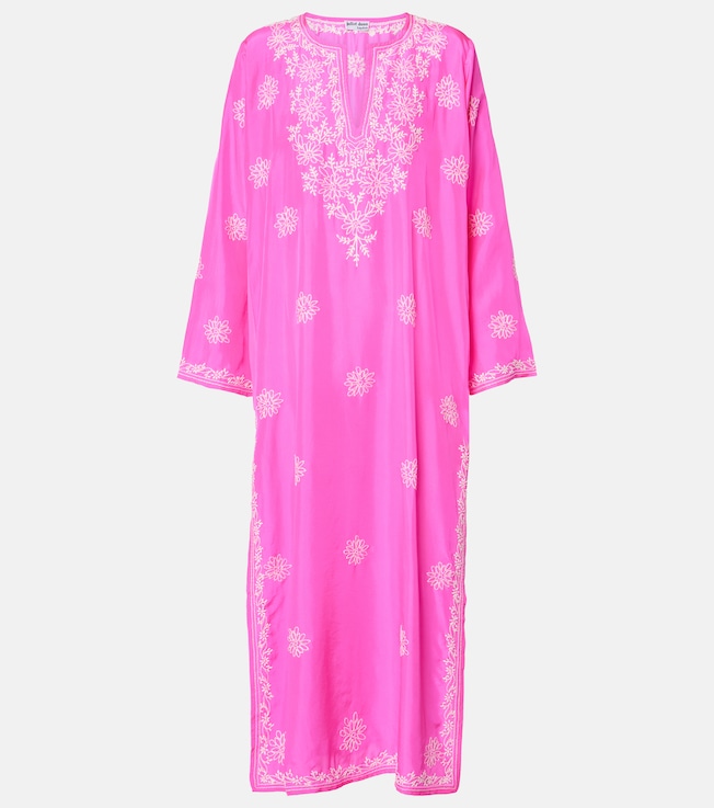 Embroidered silk kaftan | Juliet Dunn