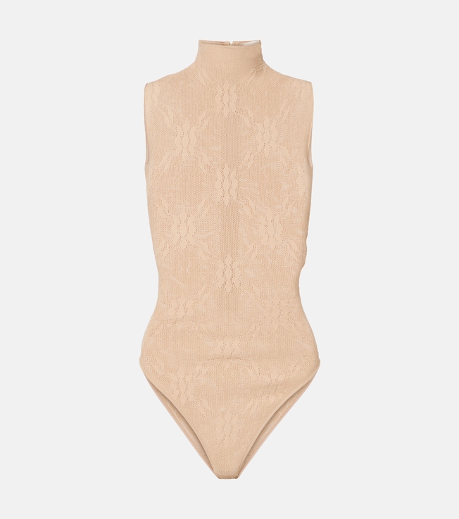 Sheer high-neck lace bodysuit  | Victoria Beckham