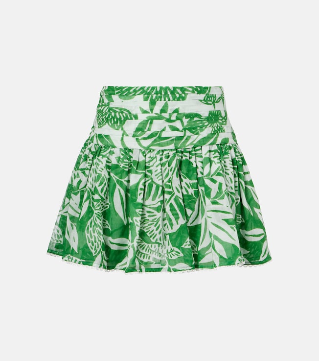 Colleen floral cotton miniskirt | Poupette St Barth