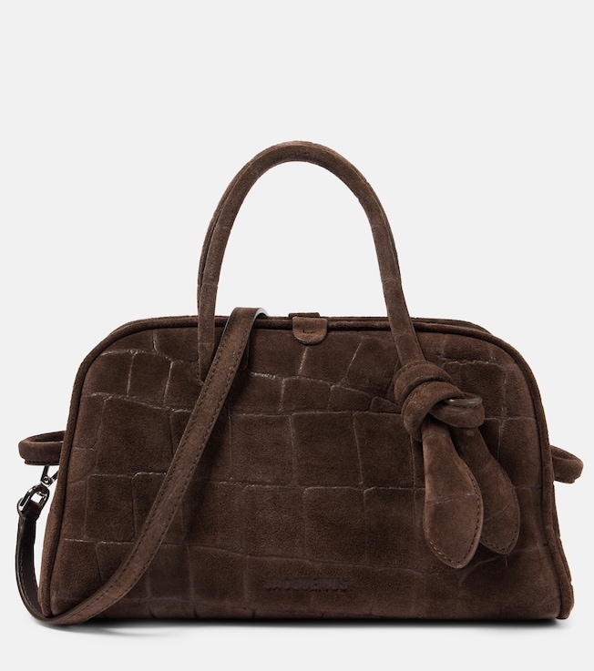 Turismo Small croc-effect suede tote bag | Jacquemus