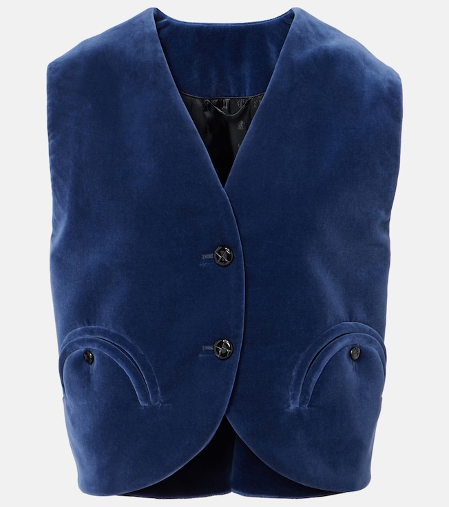 Jealousy Gliss cotton velvet vest | Blazé Milano