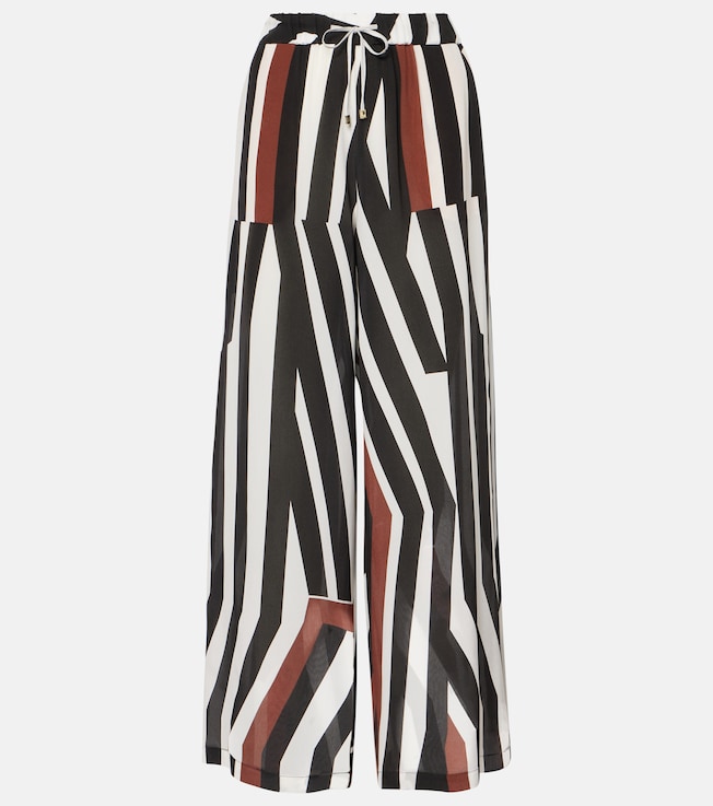 Tropea striped silk wide-leg pants  | Max Mara