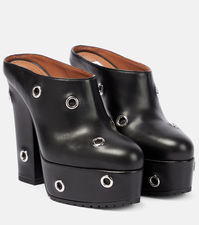 Eyelet-embellished leather pumps | Alaïa