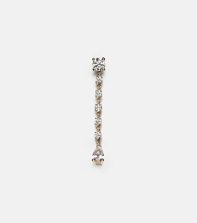Olivia 18kt gold single earring with diamonds | Anita Ko
