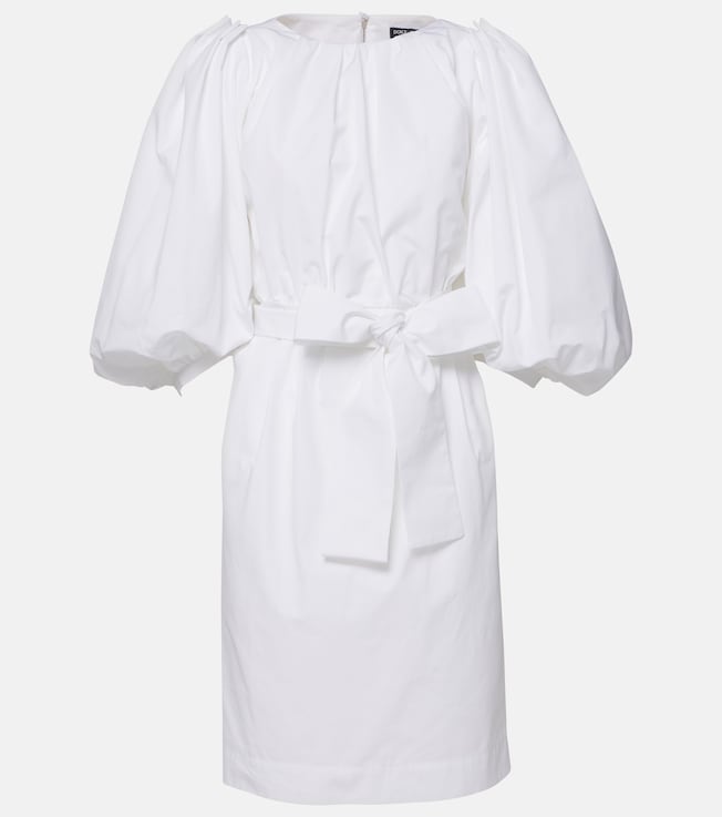 Capri belted cotton poplin midi dress | Dolce&Gabbana
