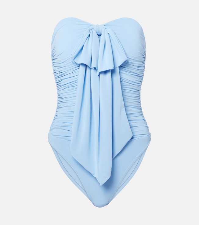 Acacia Drape Bow ruched swimsuit | Zimmermann