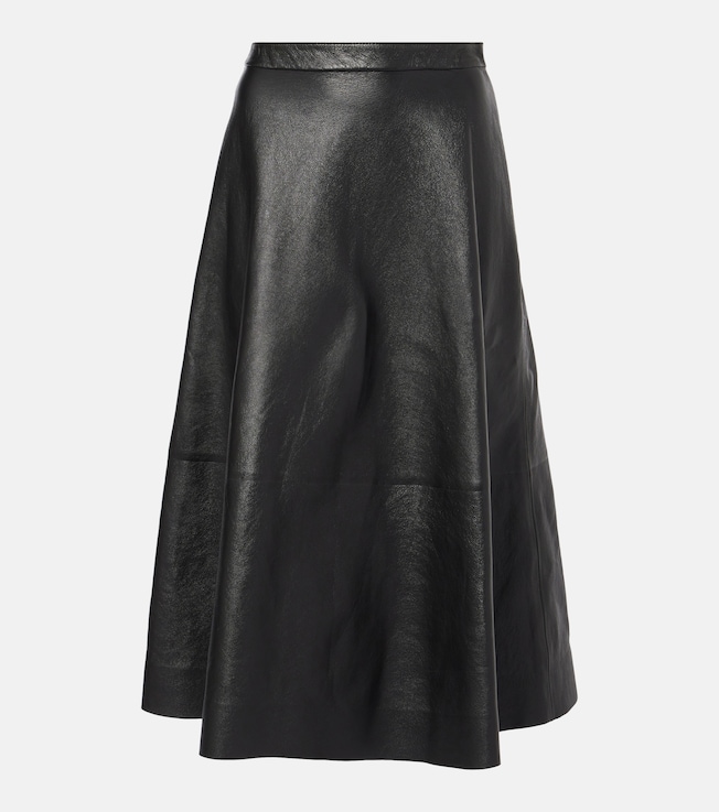 Leather midi skirt | Balenciaga