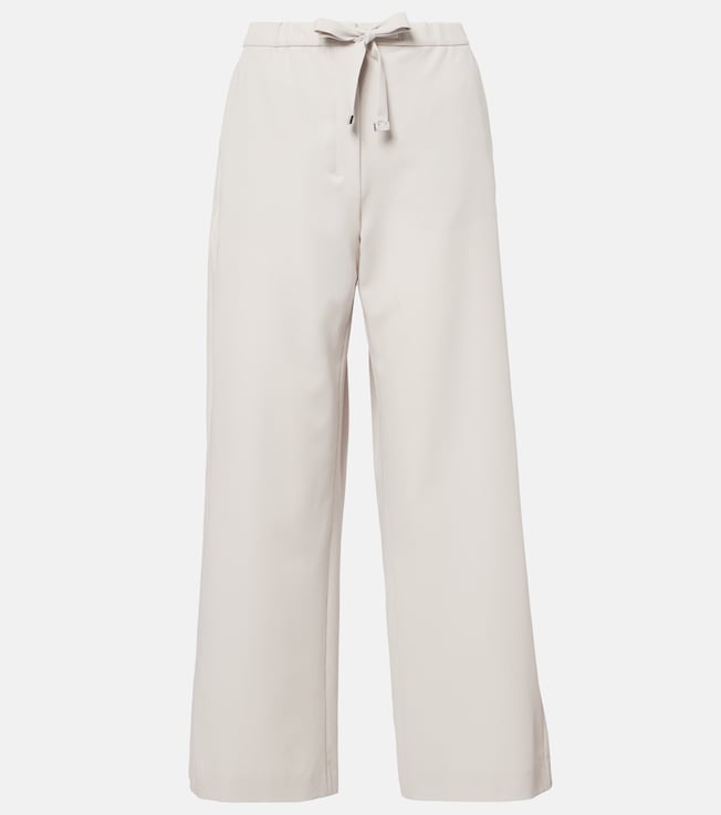 Argenta virgin wool crêpe wide-leg pants | 'S Max Mara