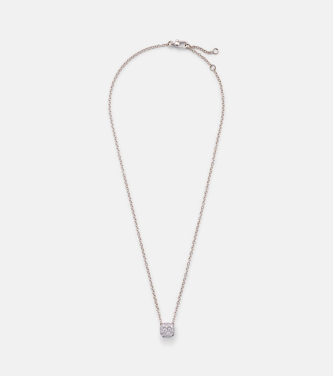 Nudo Solitaire 18kt gold necklace with diamonds | Pomellato