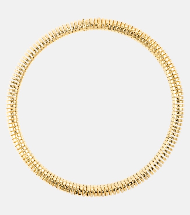 Versus 14kt yellow gold necklace with diamonds | Rainbow K