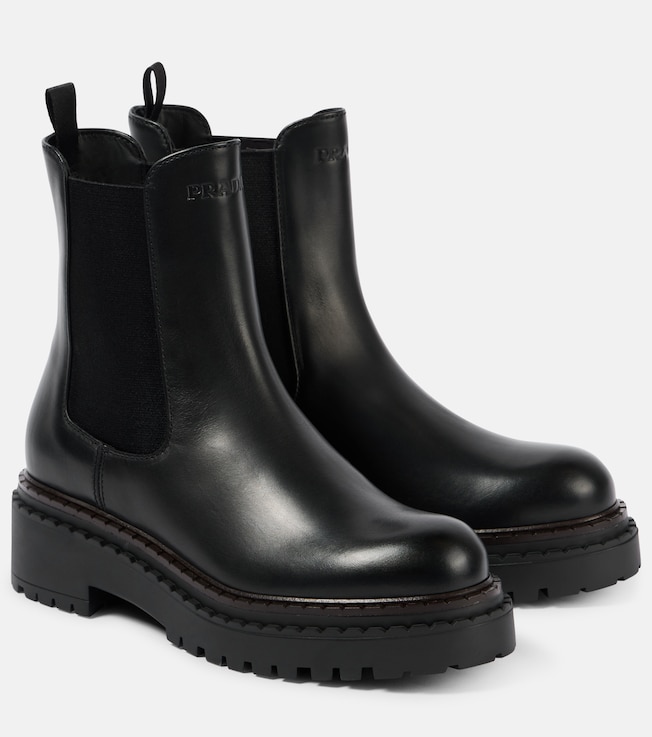 Leather Chelsea boots | Prada