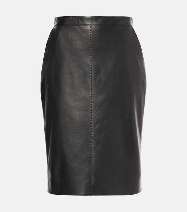 Leather pencil skirt | Saint Laurent