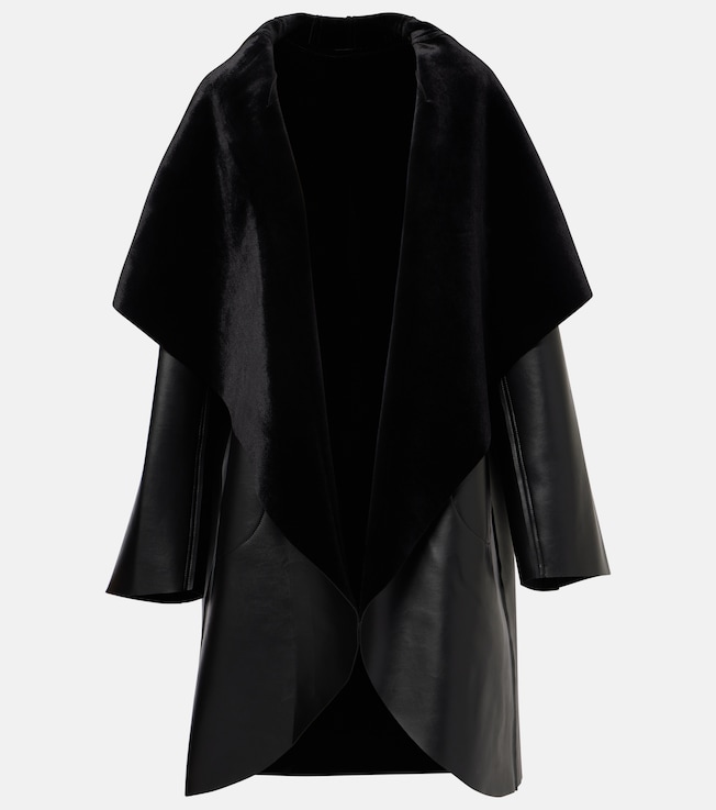 Reversible faux leather coat | Norma Kamali