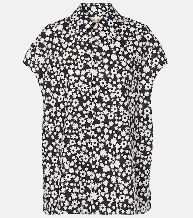 Printed cotton poplin shirt | Marni