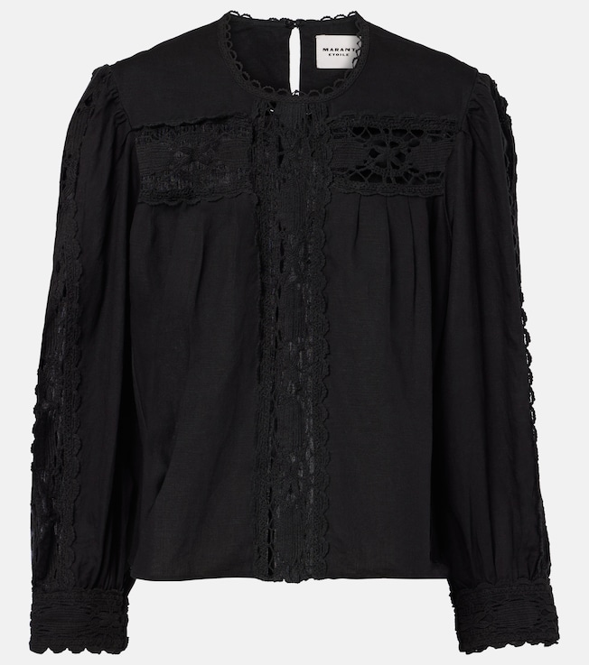 Valmira embroidered linen and cotton blouse | Marant Etoile