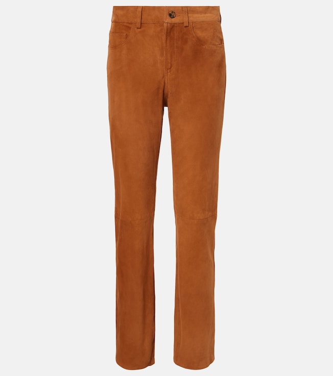Viva Paso high-rise suede straight pants | Blazé Milano