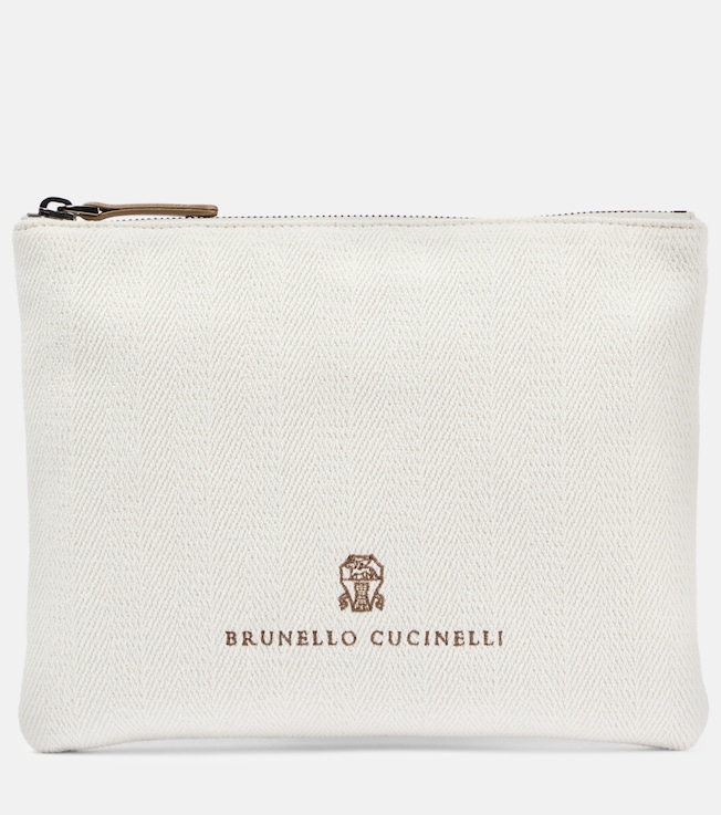 Leisure Small canvas clutch | Brunello Cucinelli