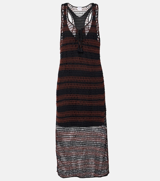 Pimento striped cotton minidress | Anna Kosturova