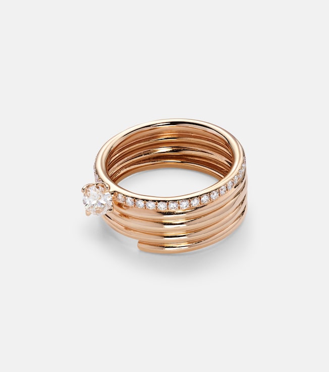 Blast 18kt rose-gold ring with diamonds | Repossi