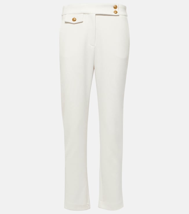 Renzo mid-rise cropped slim pants | Veronica Beard
