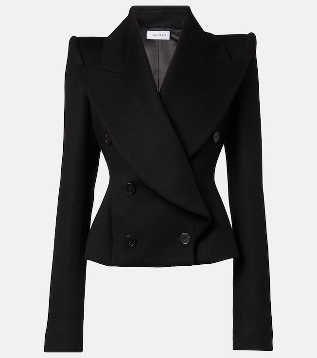 Double-breasted wool and cashmere blazer | McQueen