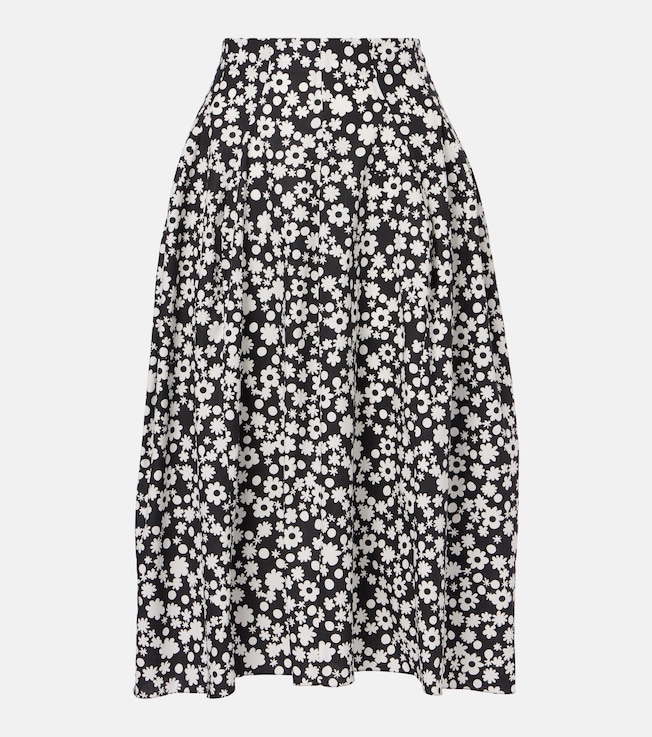 Floral cotton midi skirt | Marni