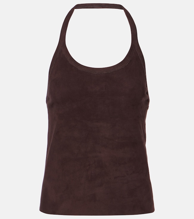 Suede halterneck top | Stouls