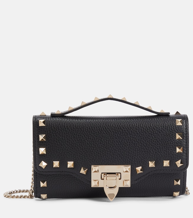 Rockstud leather wallet on chain | Valentino Garavani