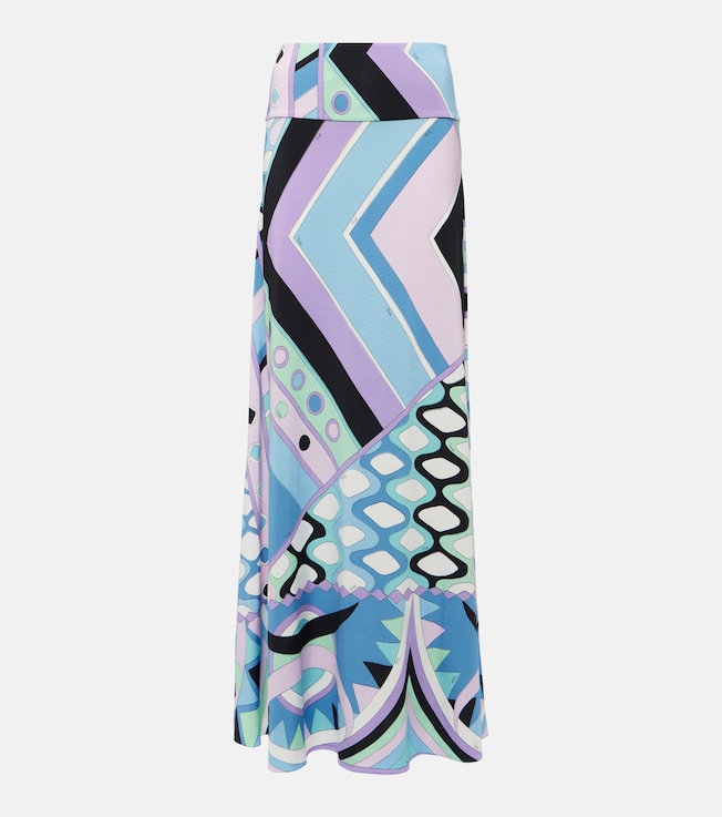 Vivara satin jersey maxi skirt | Pucci