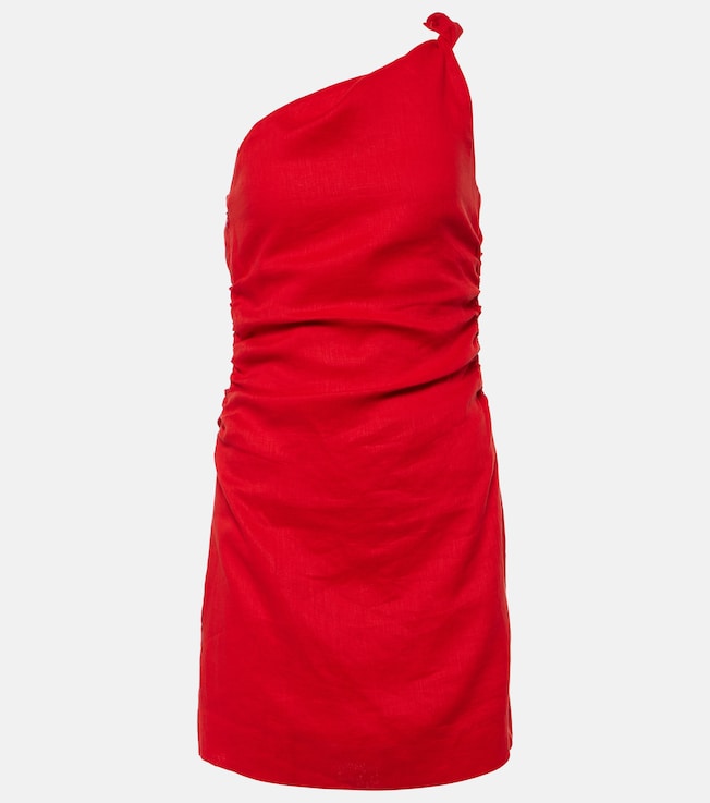 Marga one-shoulder linen minidress | Faithfull